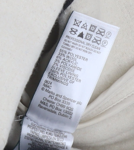 Marks and Spencer Beige Hooded Duffle Coat, Size 12