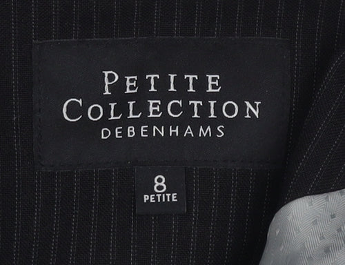 Debenhams Women's Black Petite Blazer Size 8 - Formal Elegance