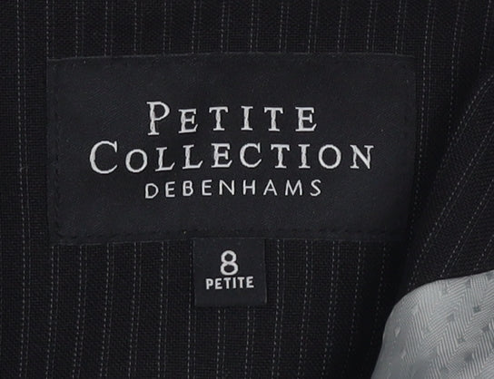 Debenhams Women's Black Petite Blazer Size 8 - Formal Elegance