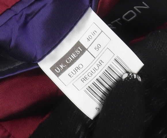 Burton Men's Black Blazer, Size 40R Regular Fit Formal