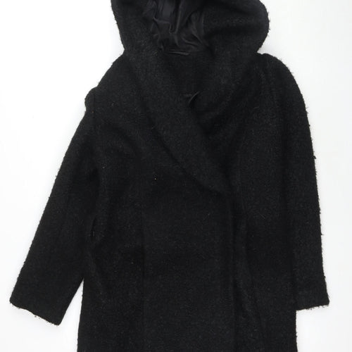 BODYFLIRT Women's Black Hooded Mid-Length Jacket