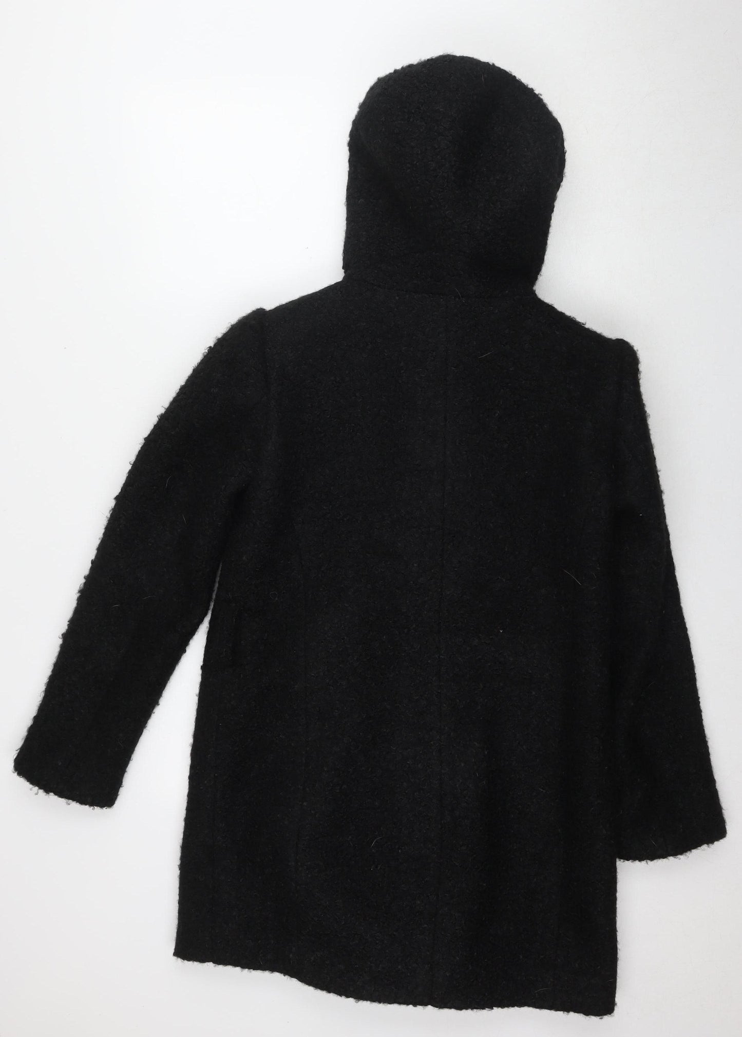 BODYFLIRT Women's Black Hooded Mid-Length Jacket