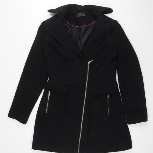 New Look Women's Black Mid-Length Coat Size 10