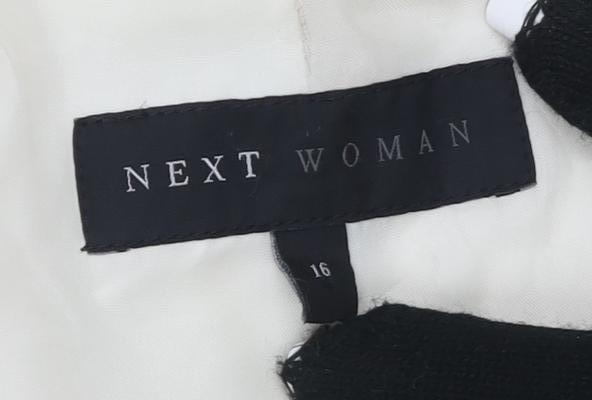 Next Women’s Ivory Belted Pea Coat Jacket Size 16