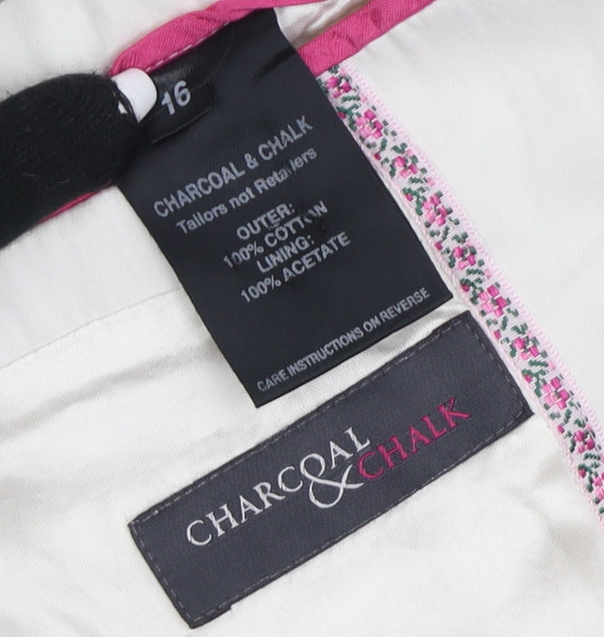 Charcoal & Chalk Women's White Blazer Size 16 Business Casual