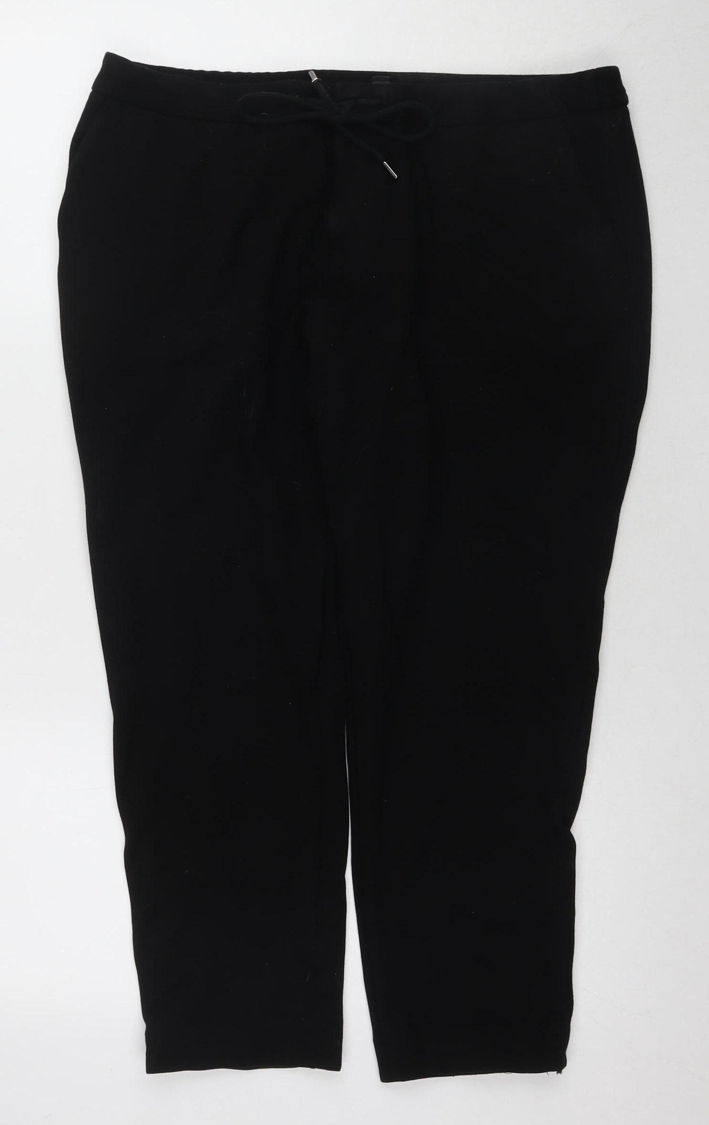 Hugo Boss Men's Black Joggers, Size 12, Drawstring Closure