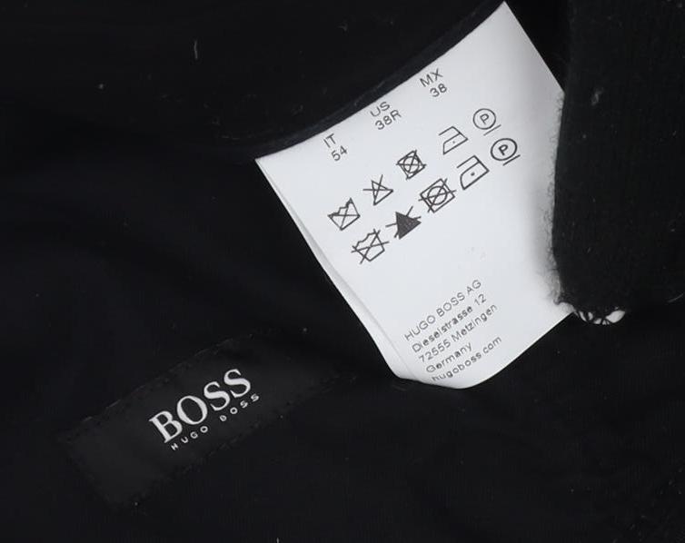 Hugo Boss Men's Black Joggers, Size 12, Drawstring Closure