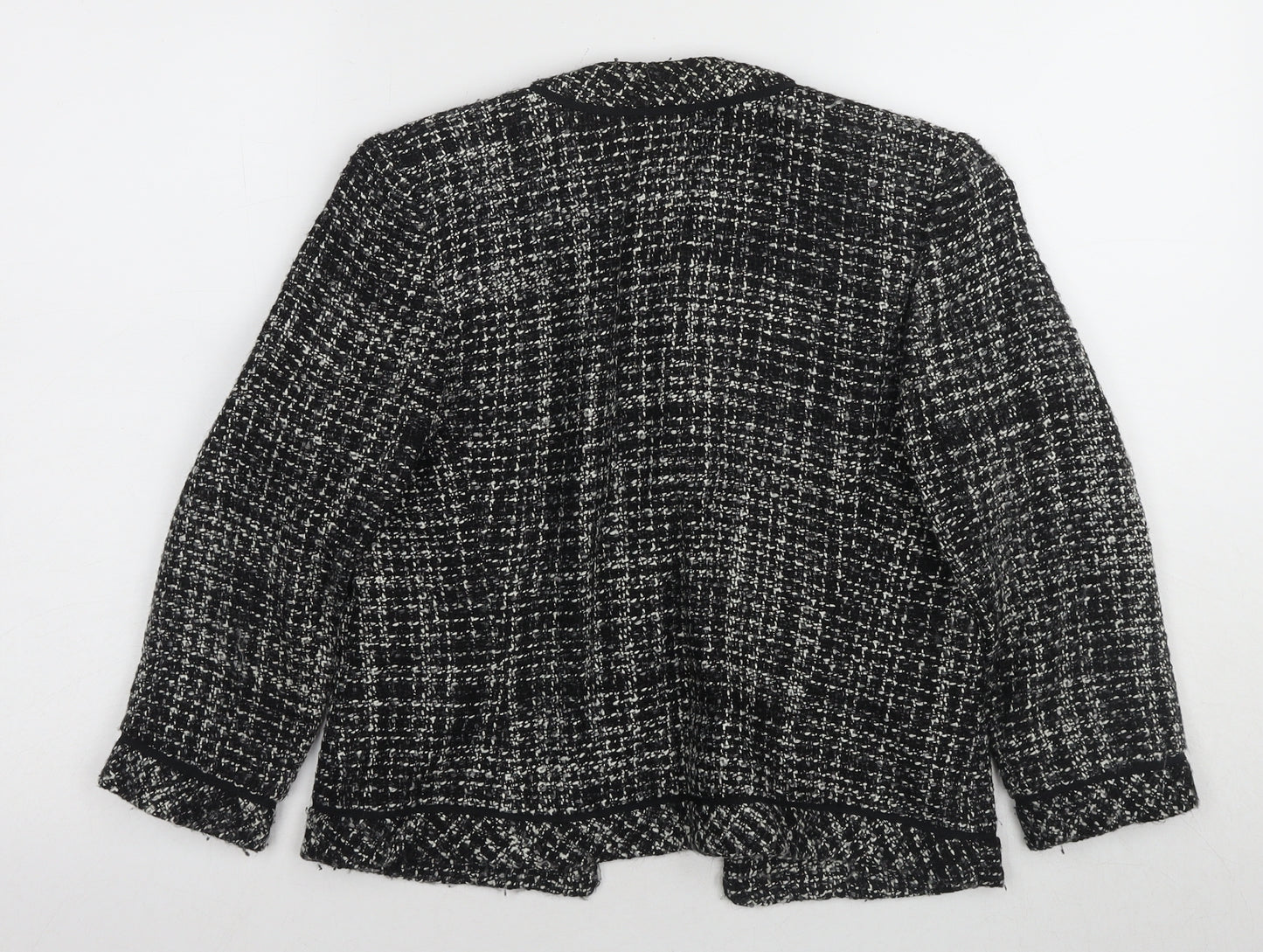 Marks and Spencer Women's Black Check Blazer Size 10