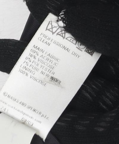 Marks and Spencer Women's Black Check Blazer Size 10