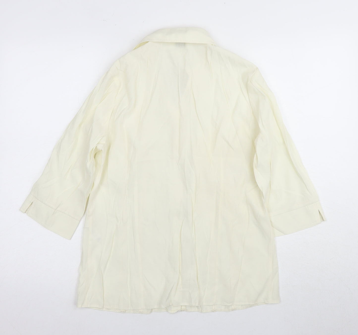 Per Una Women's Ivory Button-Up Top Size 14
