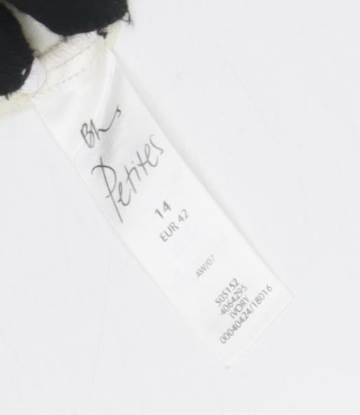 Per Una Women's Ivory Button-Up Top Size 14