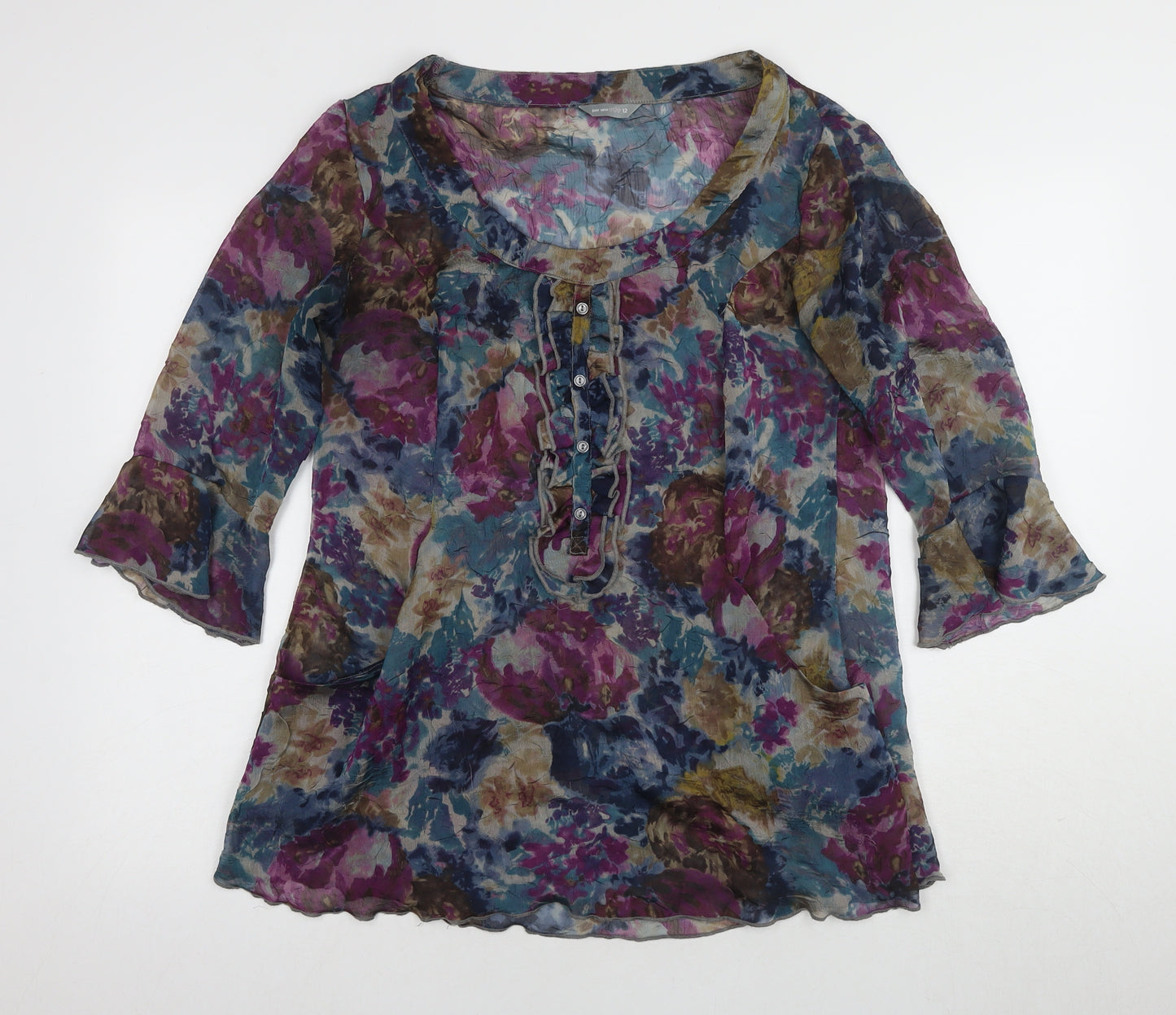 Per Una Women's Multicoloured Floral Blouse Size 12