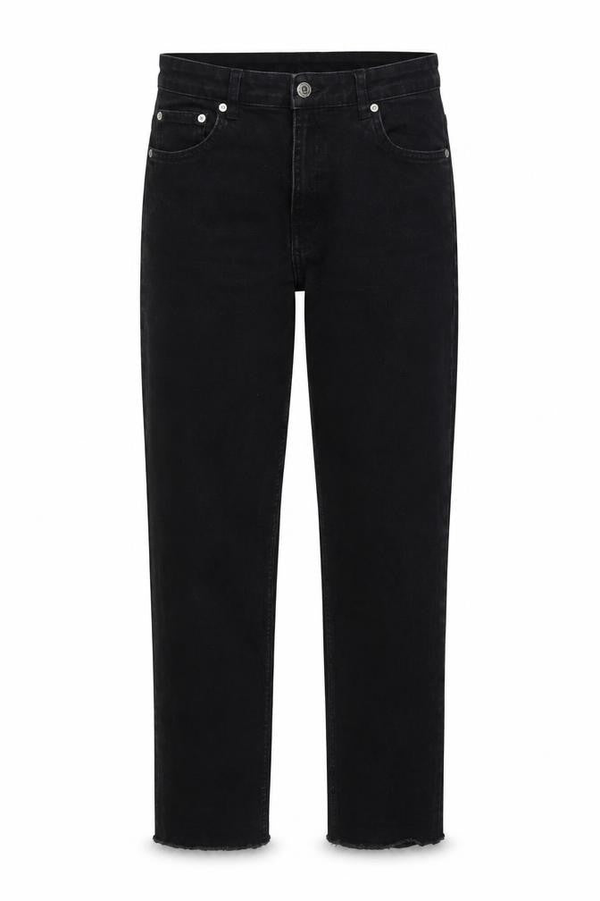 Front view of Weekday Women's Black Straight Jeans -, size 10