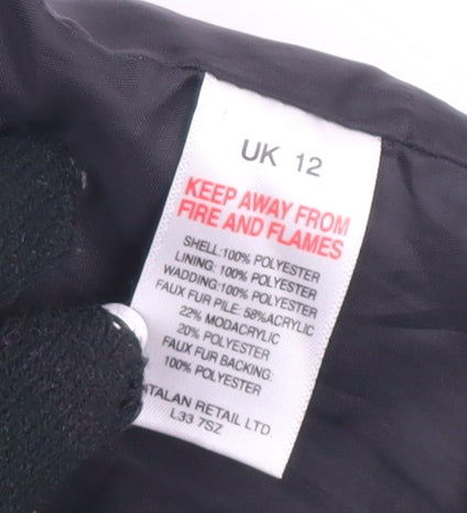 Matalan Women's Green Pea Coat Hooded, Size 12