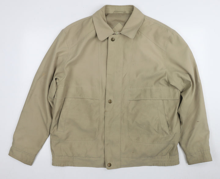 EWM Men's Beige Mid-Length Trench Coat M