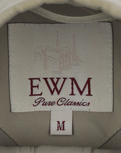 EWM Men's Beige Mid-Length Trench Coat M