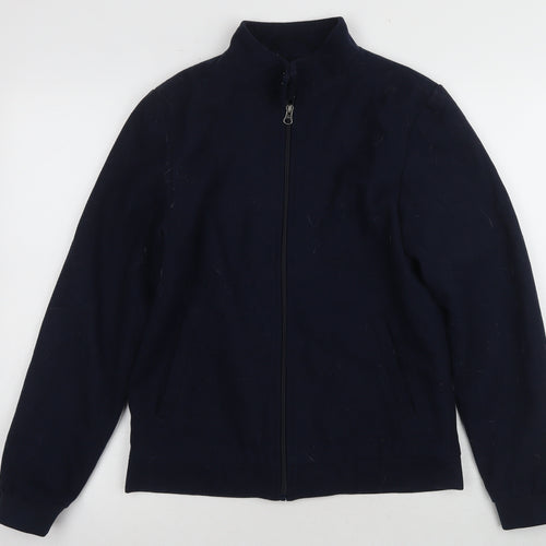 Next Girls Blue Basic Jacket, 14 Years, Lined Zip Casual