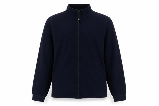 Front view of Next girls’ blue basic jacket, 14 years, lined zip casual