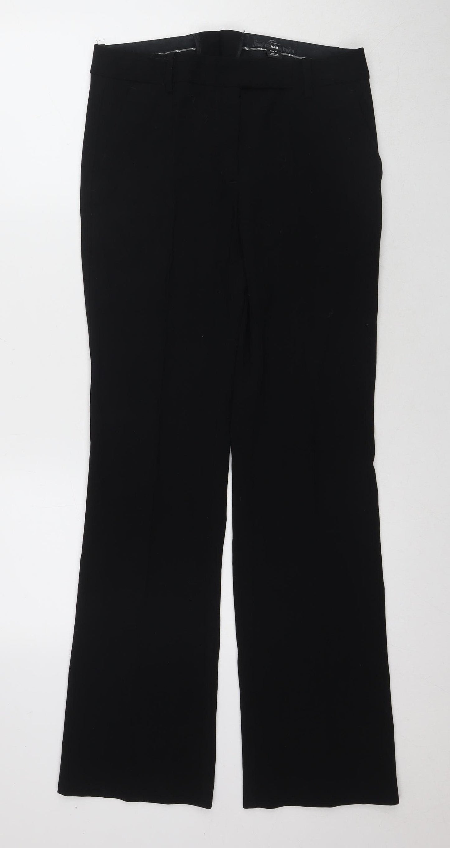 H&M Women's Black Straight Trousers, Size 8