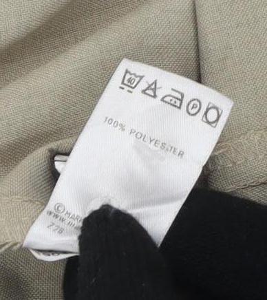 Marks and Spencer Women's Beige Straight Trousers Size 14