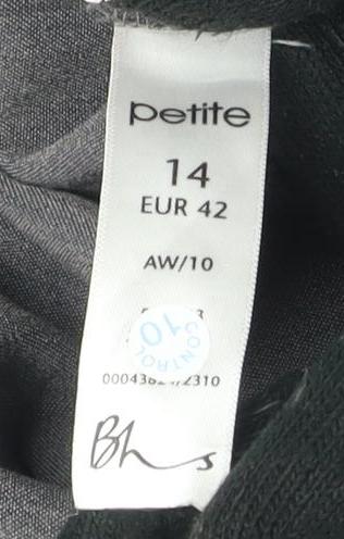 Marks and Spencer Grey Petites Straight Trousers, Size 14