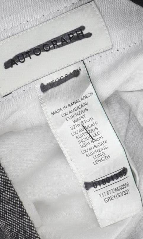 Marks and Spencer Men's Grey Jogger Trousers Size 32