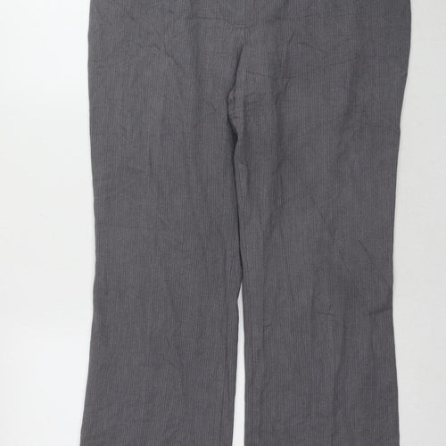 Marks and Spencer Grey Straight-Leg Trousers, Size 14