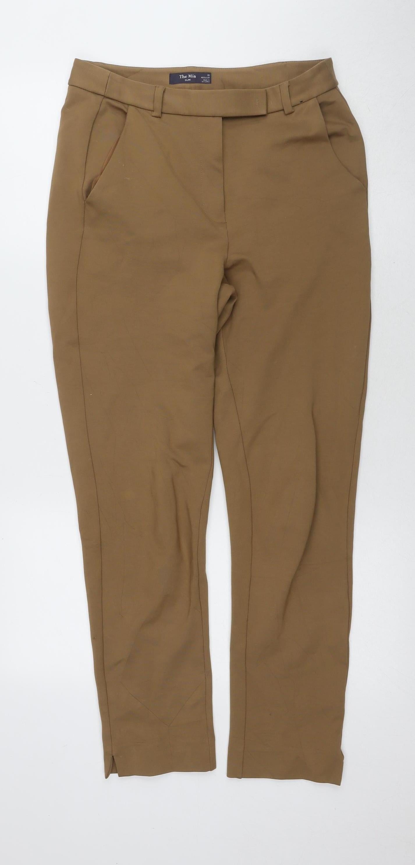 Marks and Spencer Women's Brown Slim Trousers Size 10
