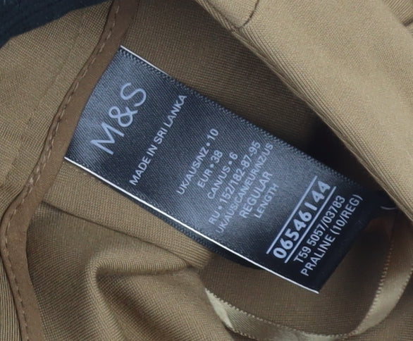 Marks and Spencer Women's Brown Slim Trousers Size 10