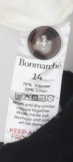 Bonmarche Women's Ivory Cropped Trousers Size 14