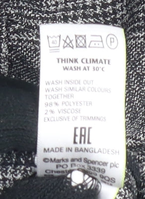 Marks and Spencer Grey Check Women's Trousers - Size 10