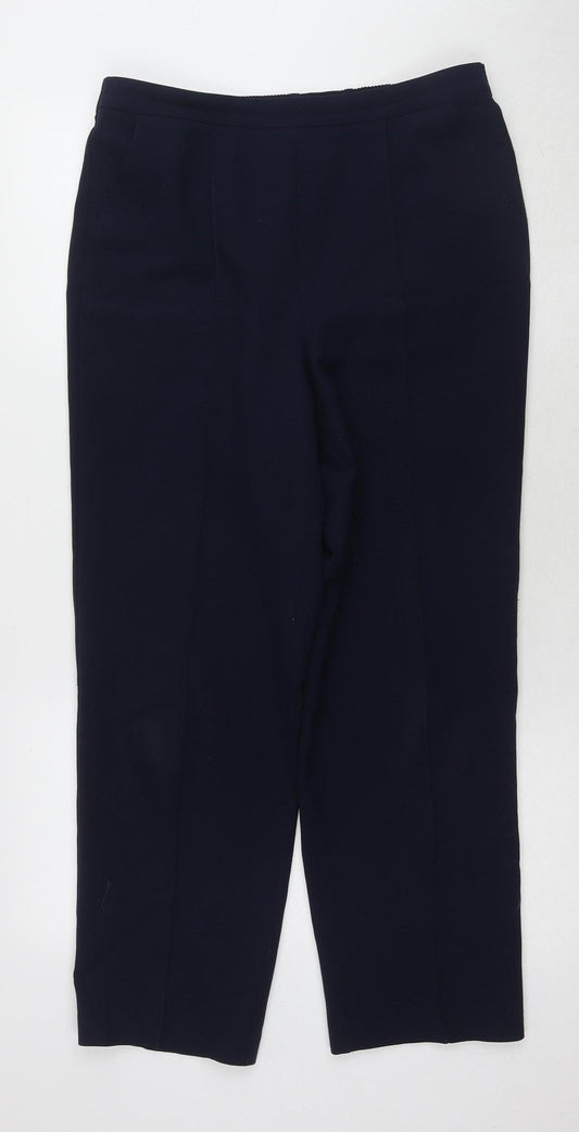 Isle Women's Blue Straight Leg Trousers, Size 12