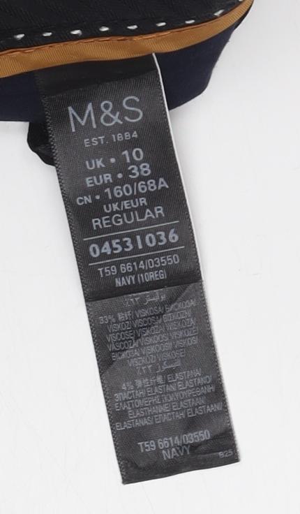 Marks and Spencer Women's Blue Trousers Size 10