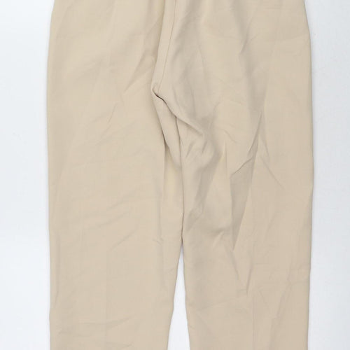 Made in Italy Beige Women's Trousers L with Elastic Waist