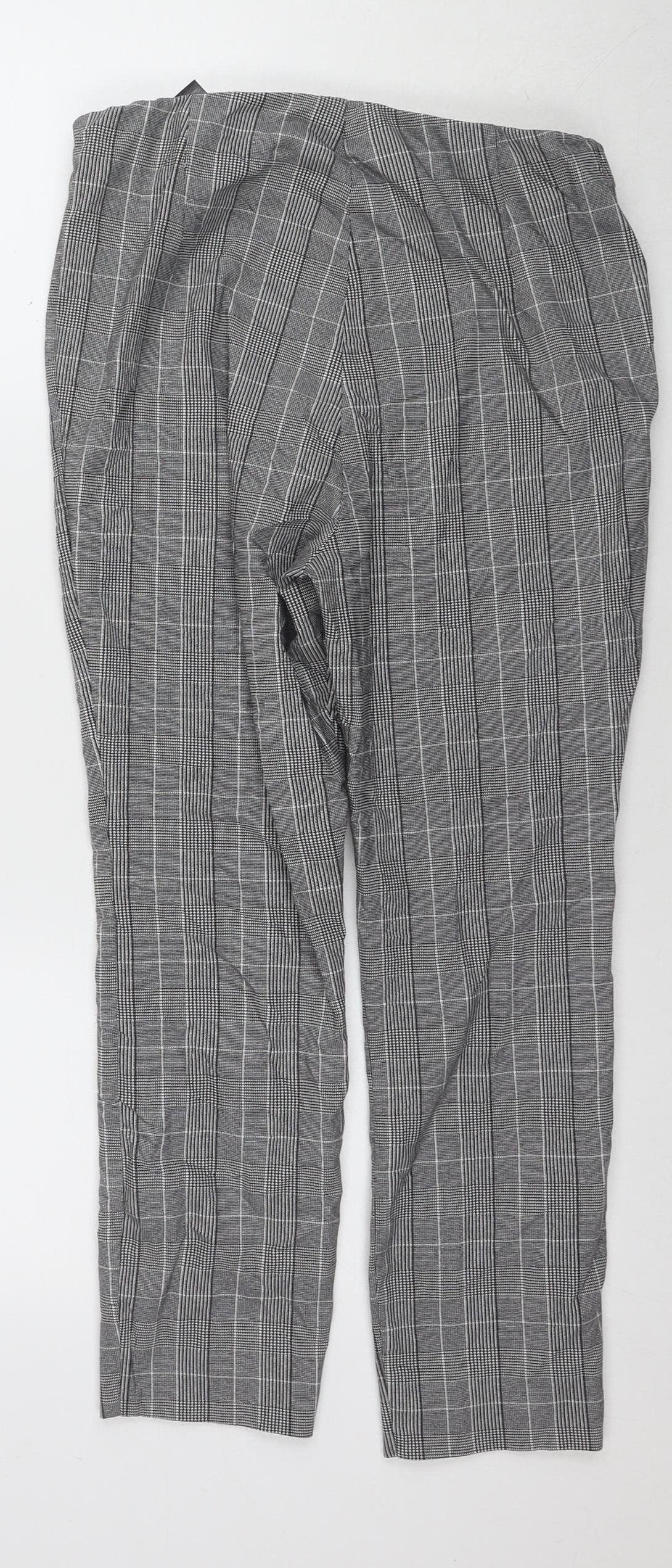 Marks and Spencer Women's Grey Check Dress Pants