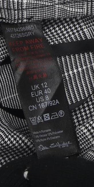 Marks and Spencer Women's Grey Check Dress Pants