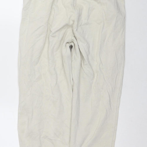 H&M Women's Beige Jogger Trousers M - Casual Elastic Waist