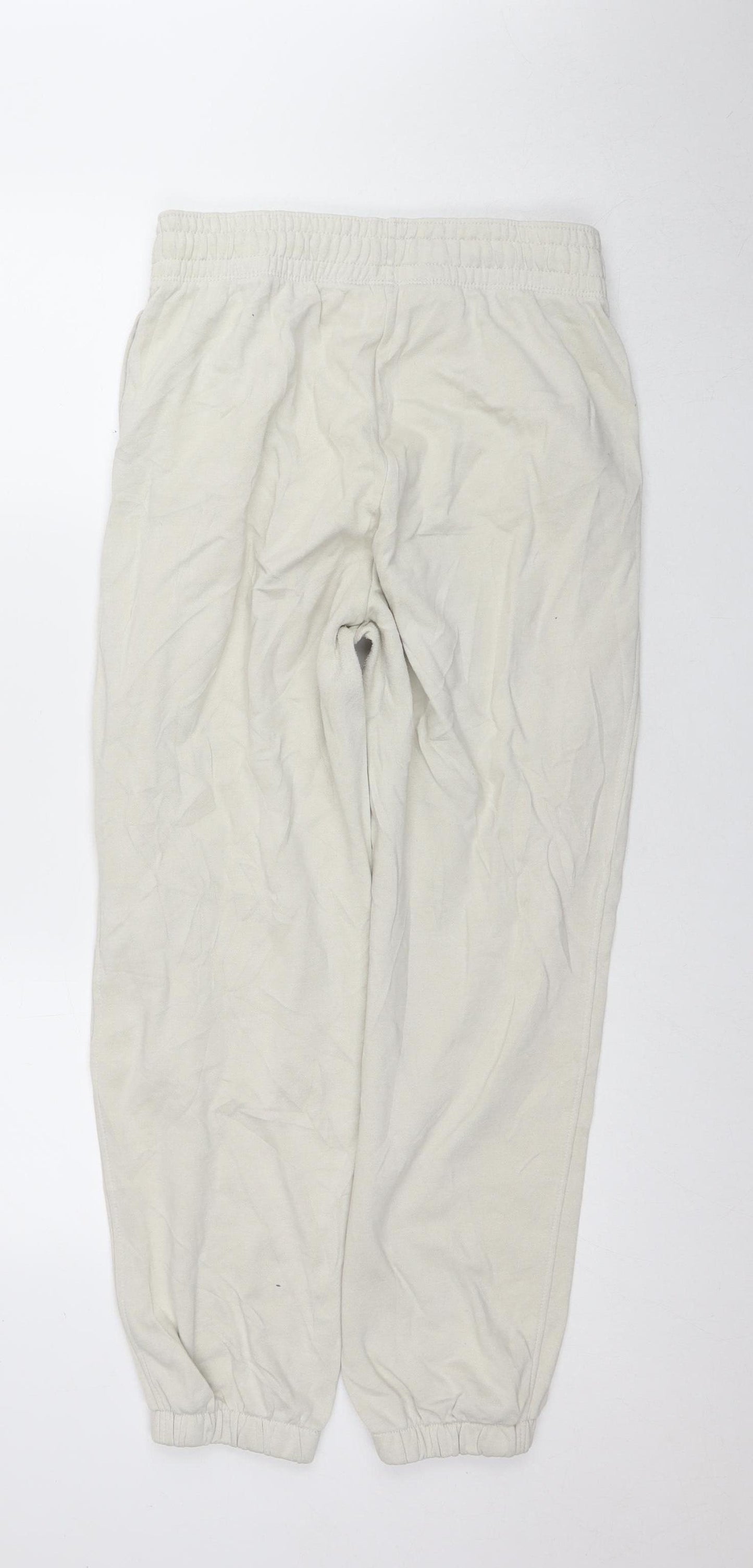 H&M Women's Beige Jogger Trousers M - Casual Elastic Waist