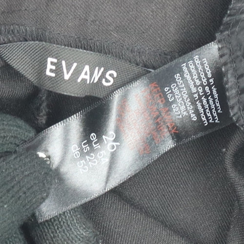 Evans Black Women's Trousers Size 22