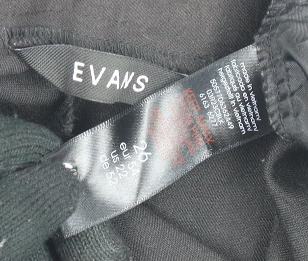 Evans Black Women's Trousers Size 22