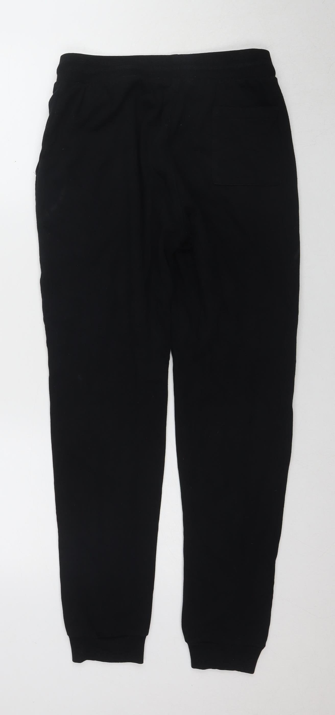 The Idle Man Men's Black Jogger Trousers Size S
