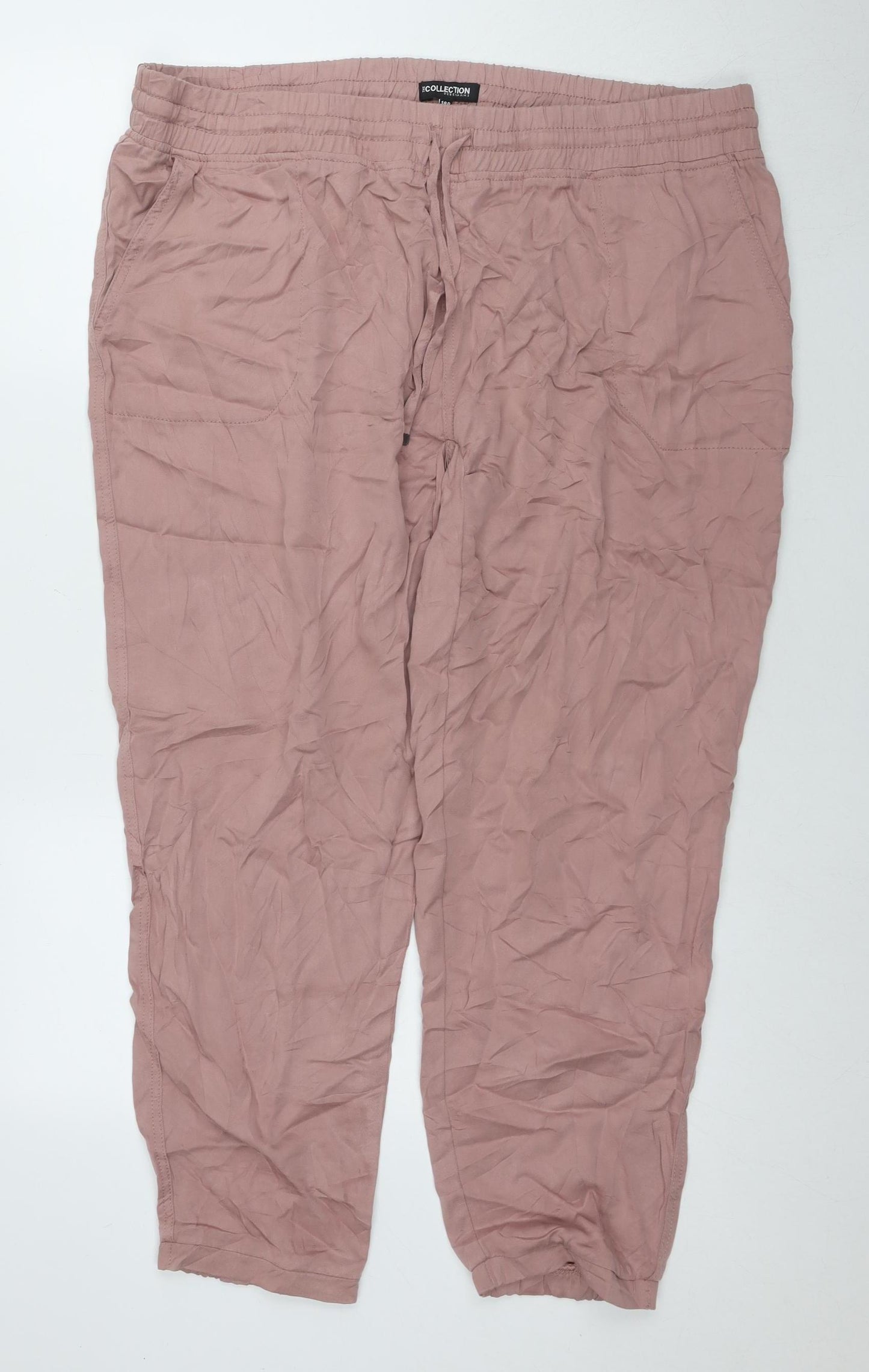 Debenhams Women's Pink Casual Trousers Size 18