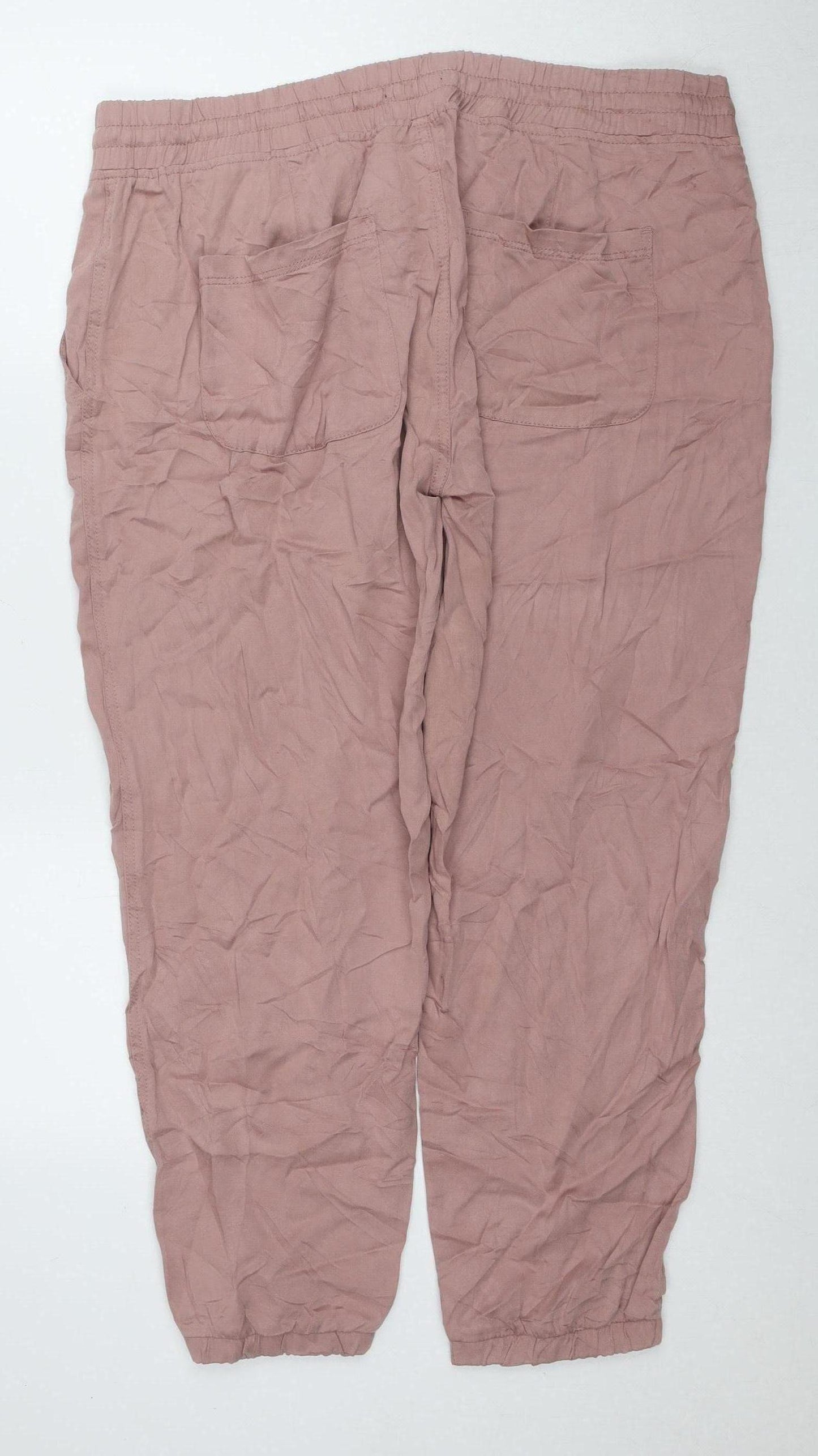 Debenhams Women's Pink Casual Trousers Size 18