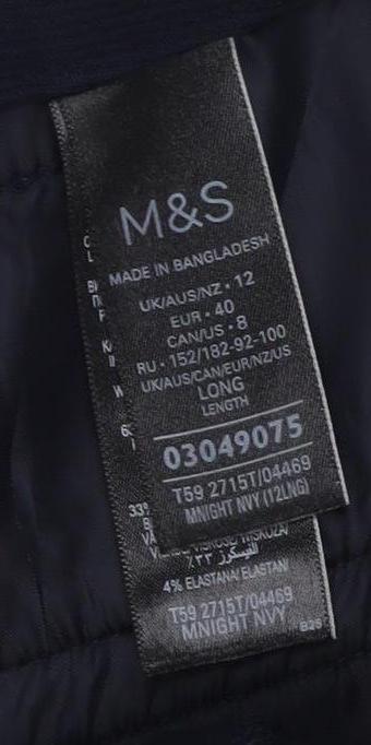 Marks and Spencer Women’s Black Regular Fit Trousers