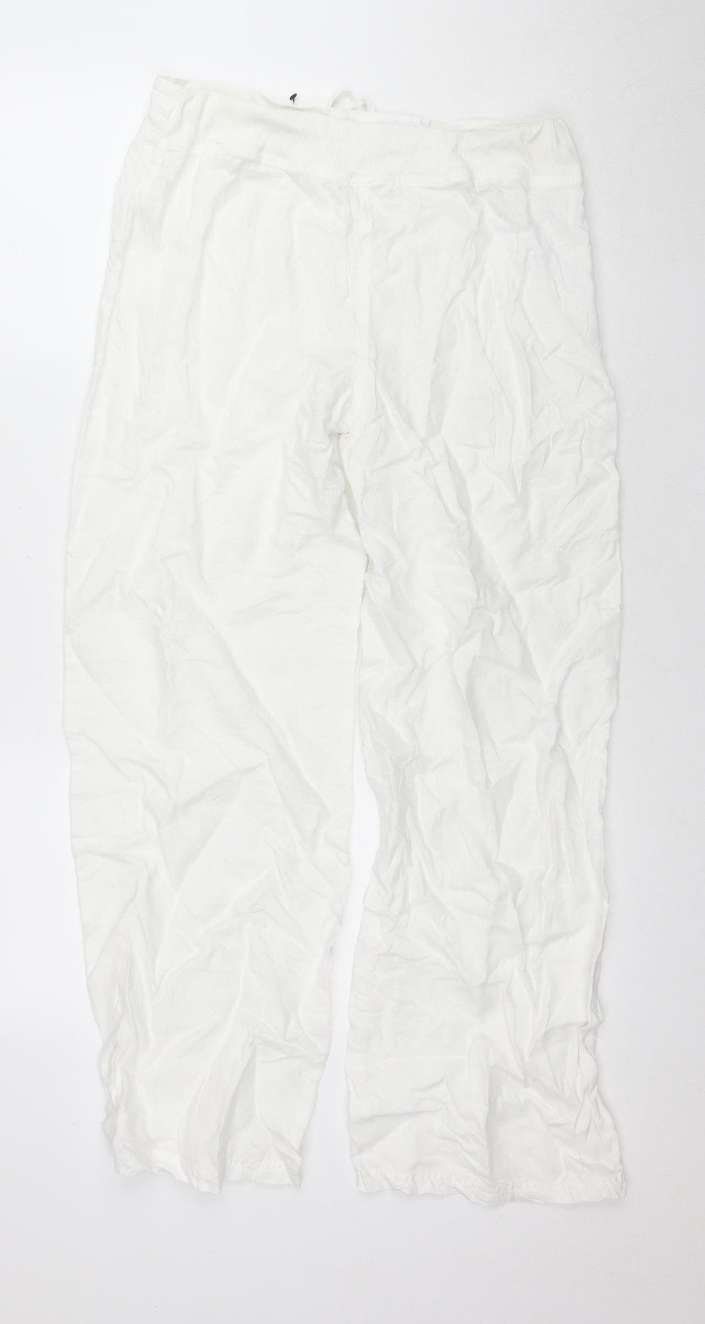Marks & Spencer Women's White Linen Trousers Size 10