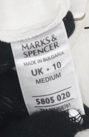 Marks & Spencer Women's White Linen Trousers Size 10
