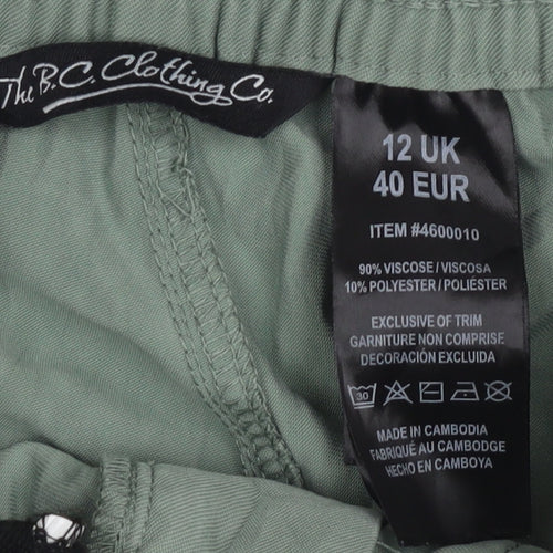The B.C. Clothing Co. Women's Green Jogger Trousers Size 12