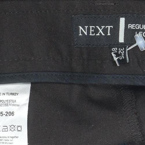 Next Men's Black Dress Pants, Size M, Regular Fit, Formal Wear