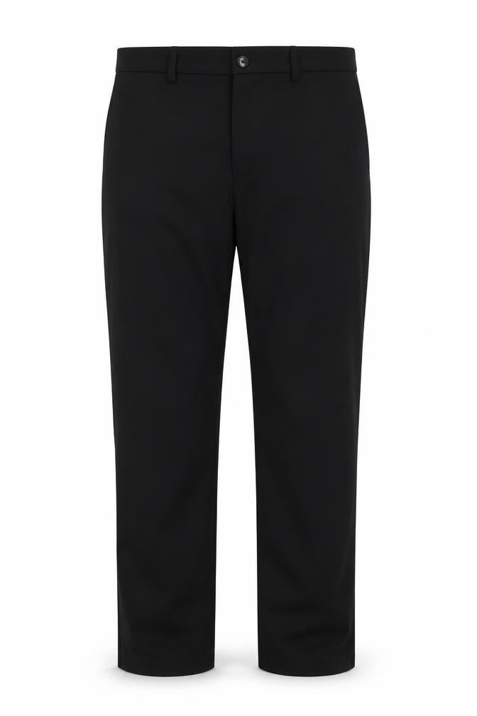 Front view of PANTS Men's Black Dress Pants, size L, Polyester Blend