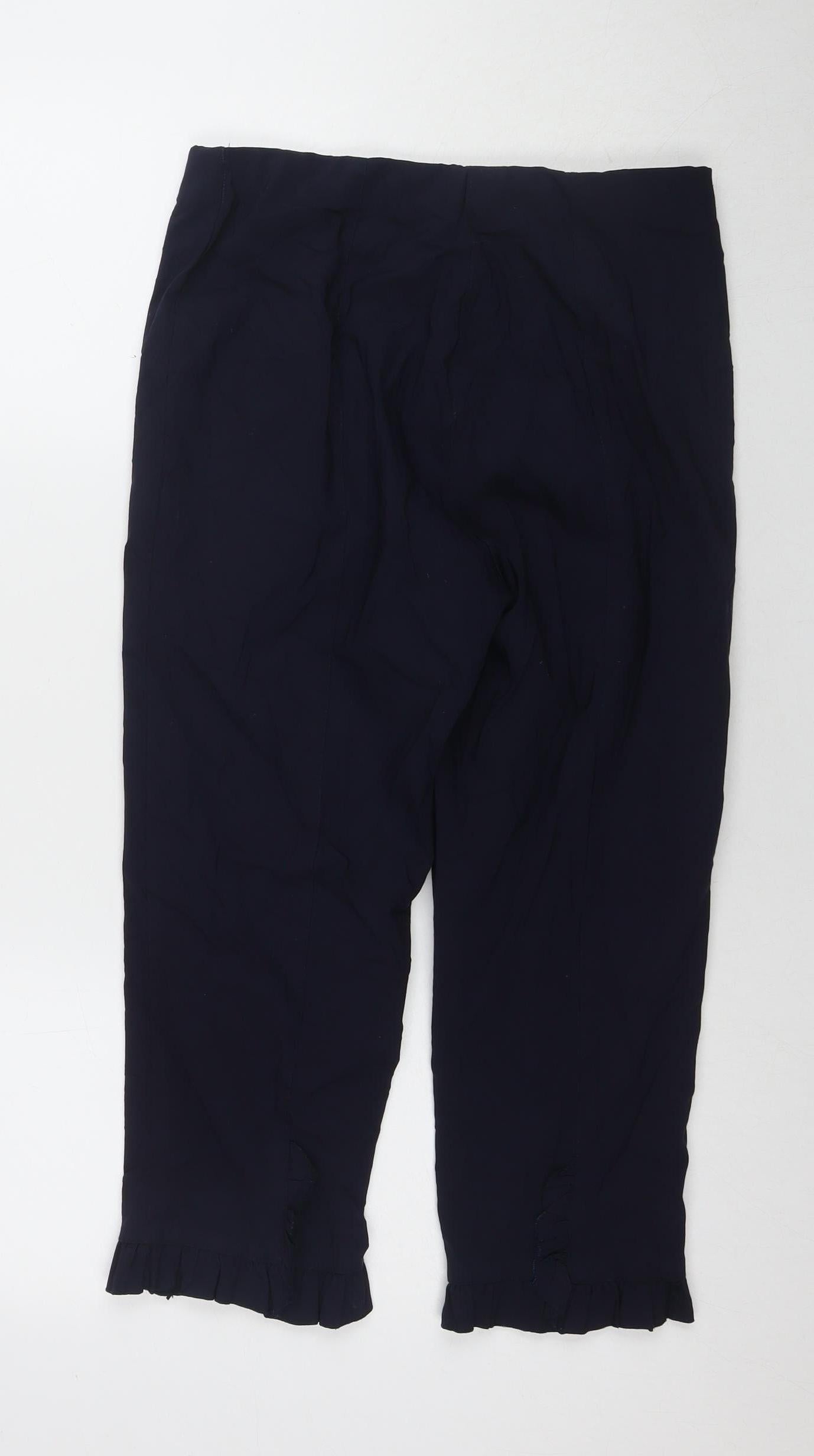Ficelle Paris Women's Blue Cropped Trousers Size 8